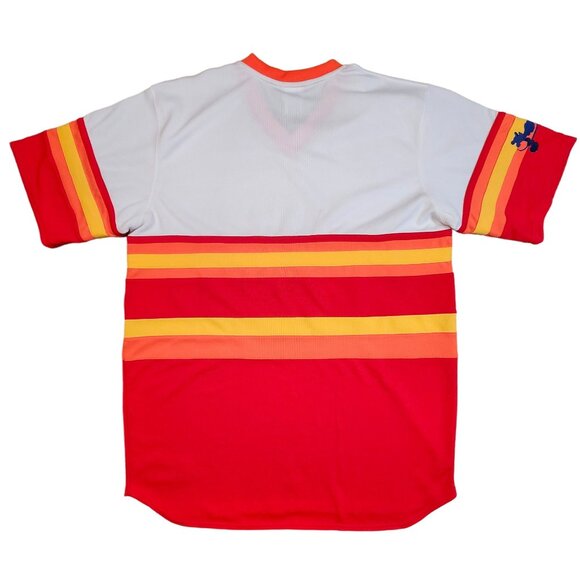 Disneyland Resort Team Mickey Baseball Jersey XL Polyester Orange & White - Picture 3 of 11